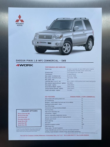 Mitsubishi shogun pinin 8 - shogun,